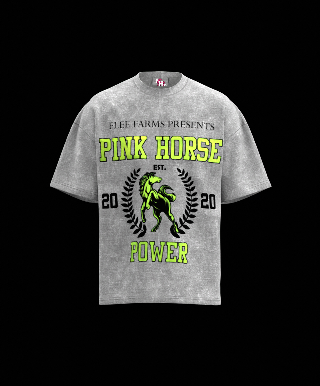 *PREORDER* PINK HORSE POWER TEE - GREEN