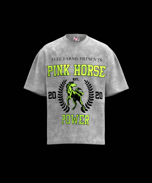*PREORDER* PINK HORSE POWER TEE - GREEN